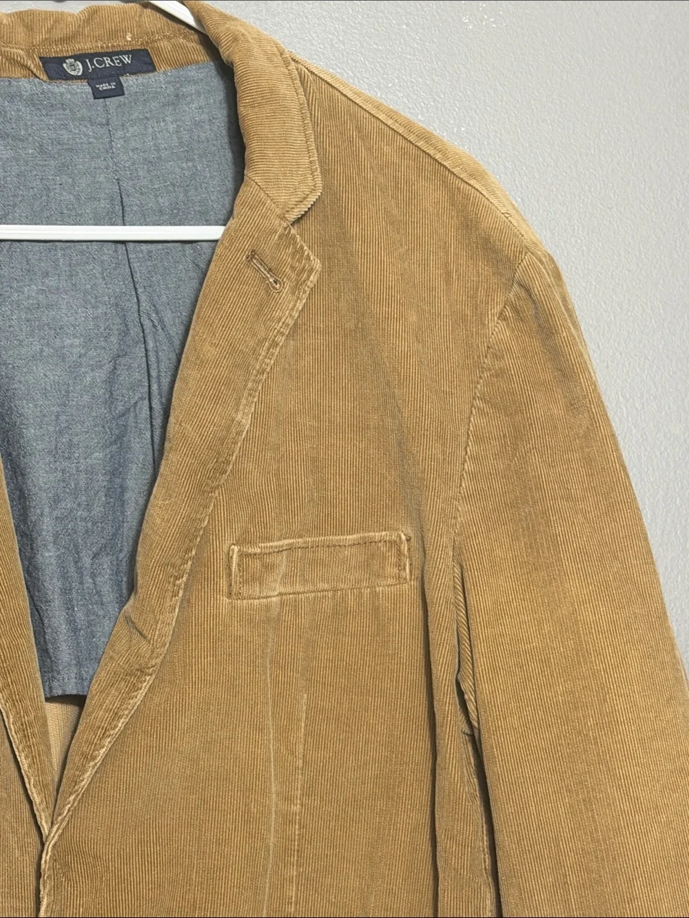 J.Crew Tan Corduroy Blazer Dark Academia Preppy Sport Coat 42R L